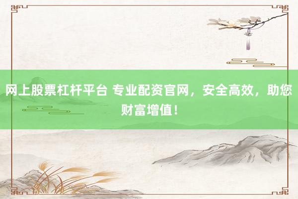 网上股票杠杆平台 专业配资官网，安全高效，助您财富增值！
