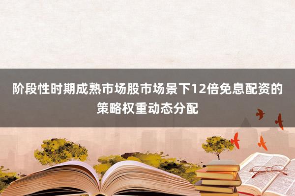 阶段性时期成熟市场股市场景下12倍免息配资的策略权重动态分配